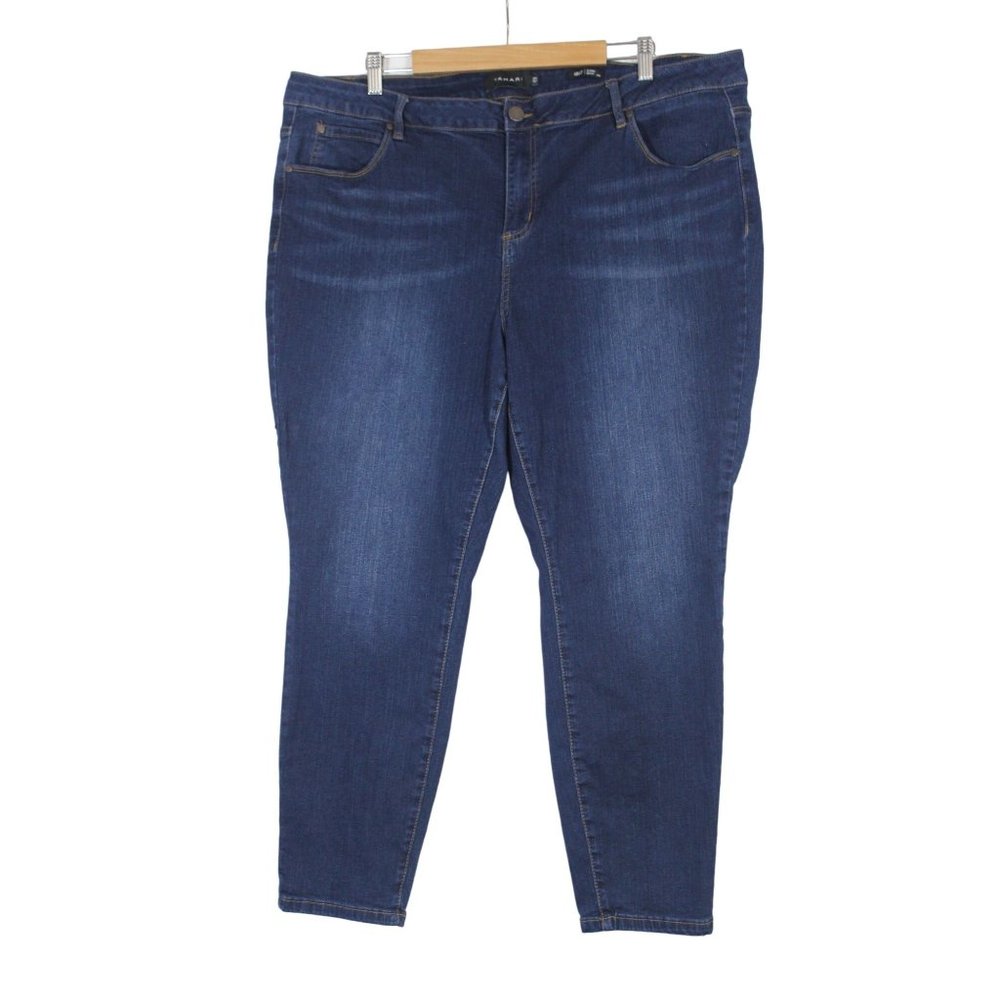 Tahari women's Kelly classic skinny ankle crop stretch jeans 24W